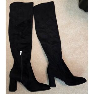 Marc Fisher‎ Luley over the knee Boot Women's 7.5M Black Suede NWOT